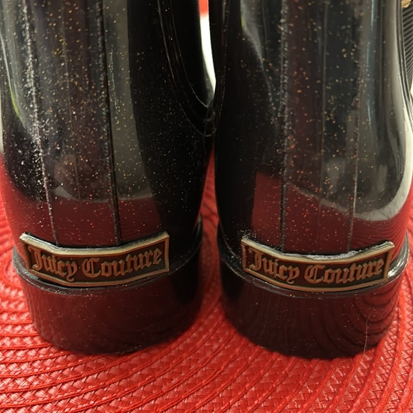 Juicy Couture Black Sparkling Rain Boots - Picture 4 of 5